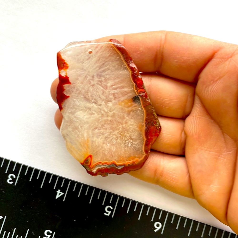 Large stone bead pendant